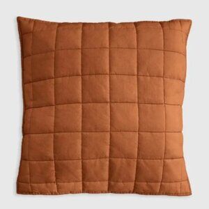 NWOT QUINCE Belgian European Linen Quilted Euro Sham Terracotta OEKO-TEX (Q6/Q7)